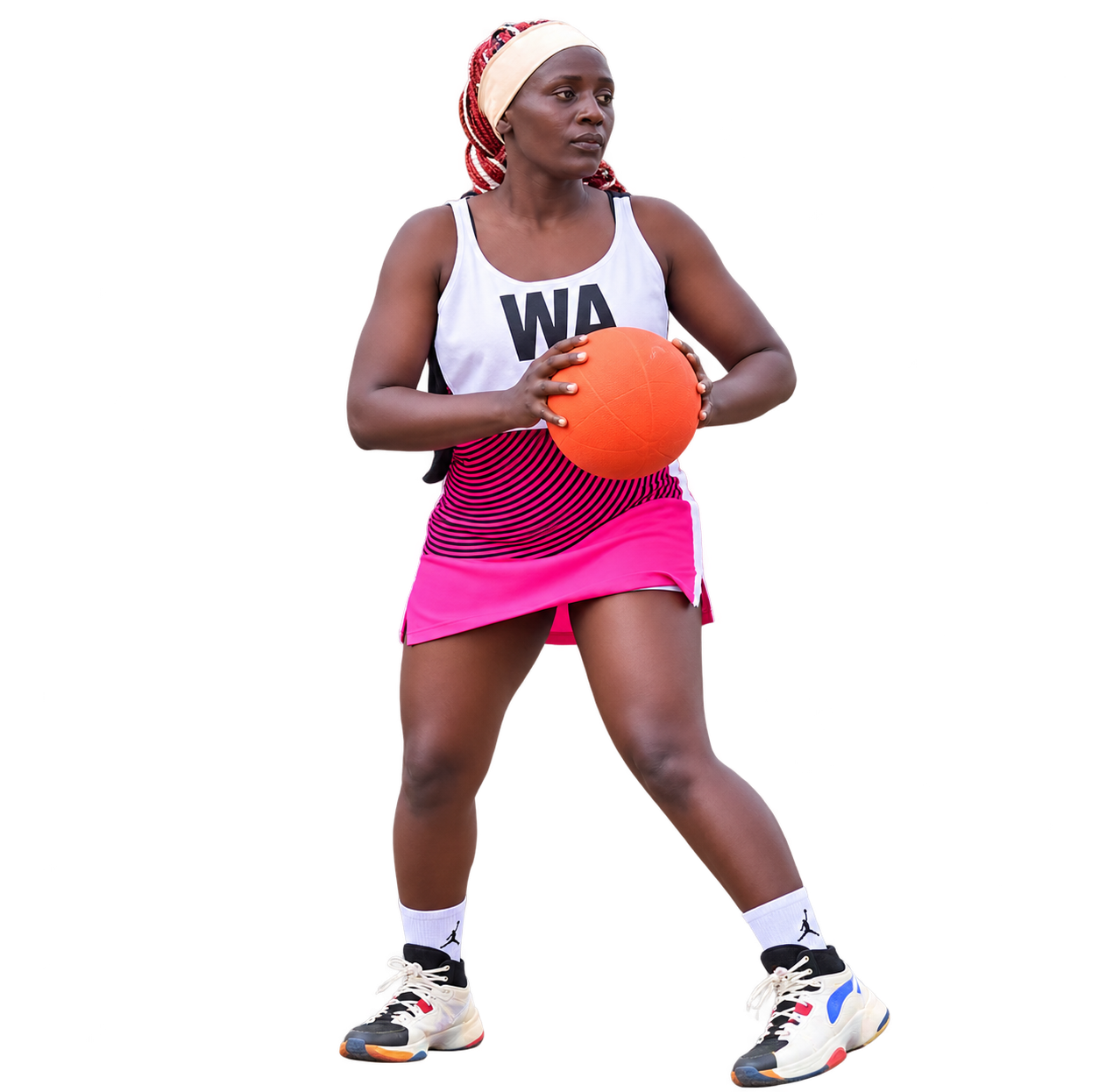 WEYONJE! club player with a netball