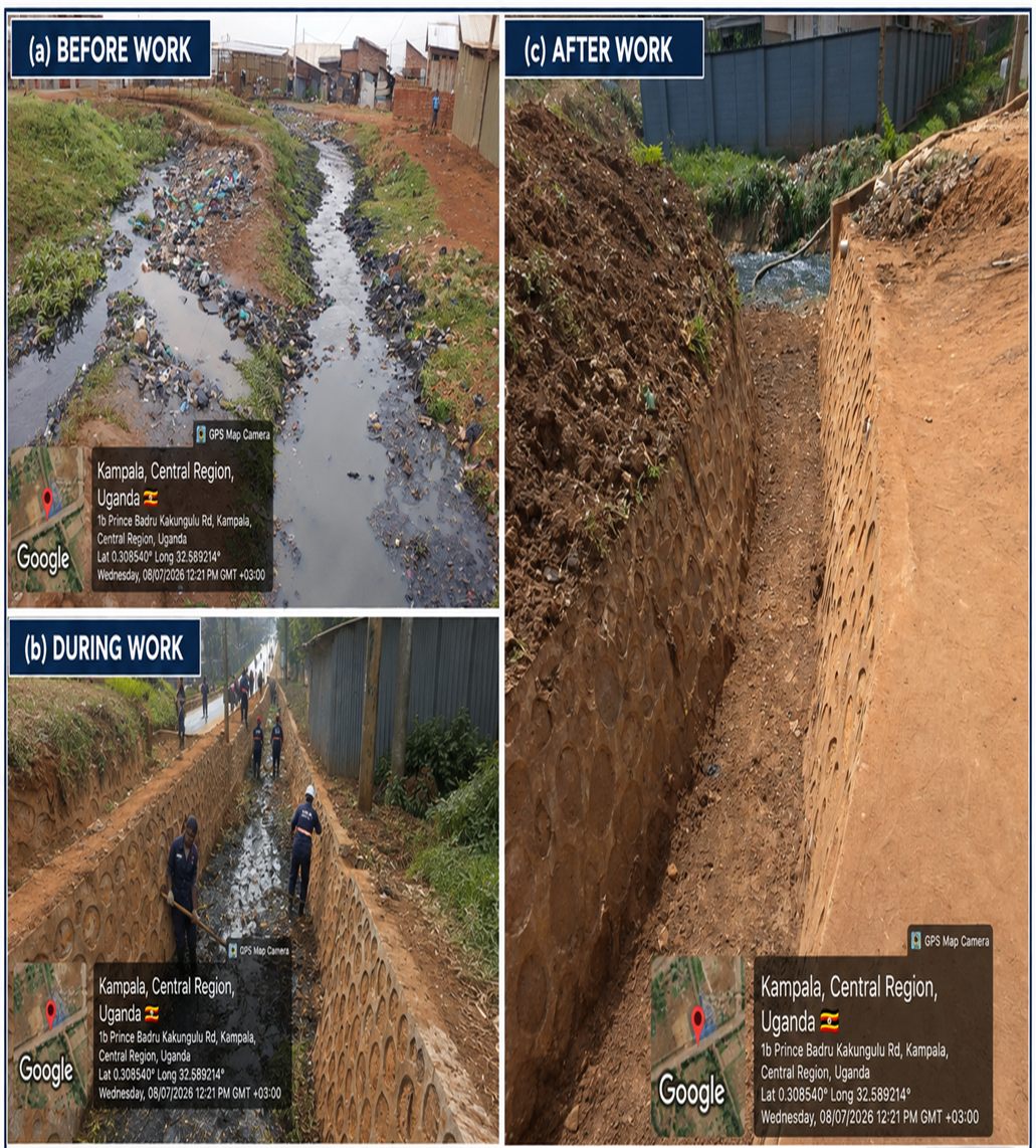 Completed drainage improvement